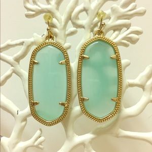 Kendra Scott Elle Earrings - Chalcedony Green